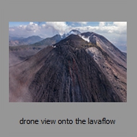 drone view onto the lavaflow